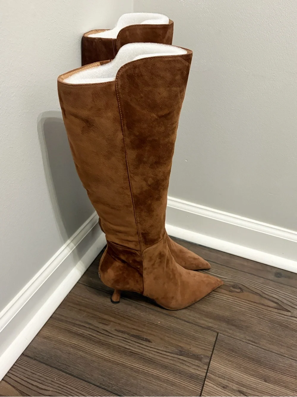 Sam Edelman Brown Suede Over-the-Knee Pointed-Toe Boots
